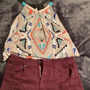American Eagle outfit! Tank sz medium/shorts sz 12